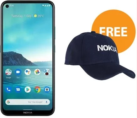 Nokia 3.4, 6.39",4GB RAM , 64GB ROM,16MP With a Free Cap - Blue