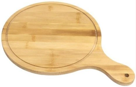 24cm Wooden Serving Pizza Plate Tray, Chopping Board - Brown