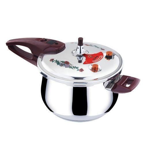 3 Litres Stainless Steel Pressure Cooker With Steamer -Silver