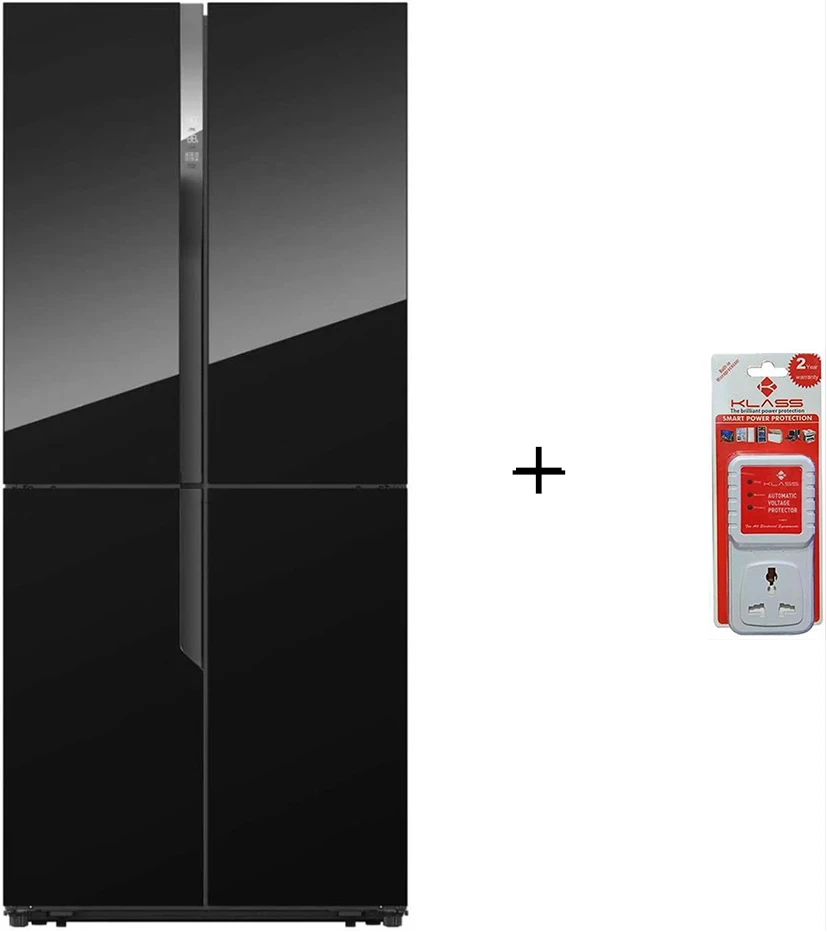 Hisense 610L Side-By-Side Fridge RQ610N4AB1 - 4 Double Frost Free Refrigerator - Black (3YRs WRTY)