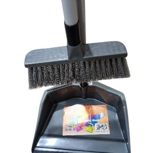 Long Handle Dust Pan Plus Broom - Grey