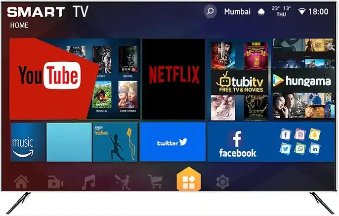 Black Ark 43 Inch Smart TV, Full HD, Android, Frameless With VGA Input Plus Bluetooth, Youtube, Netflix, Prime Video, USB, HDMI, Inbuilt Free To Air Decoder, P43S10 - Black