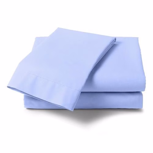 4x6 Cotton Bed-sheets with Two Pillowcases - Blue