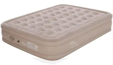 198x152x40cm Double Portable Mountain Air Mattress with Built-in Pump Double Height Inflatable Mattress -Multicolor