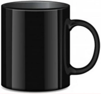 6 Pieces Of Tea Coffee Cup Mugs - Black