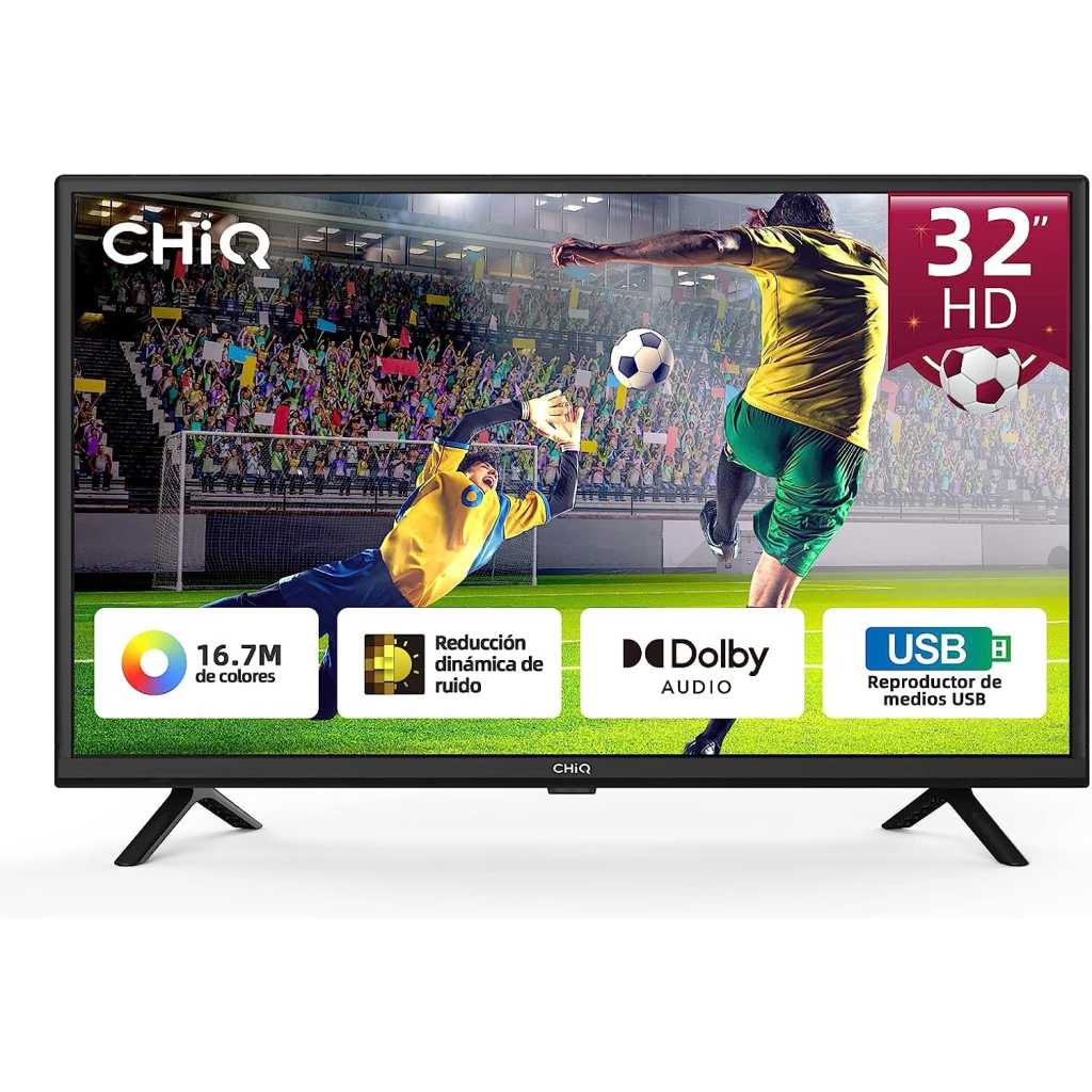 CHiQ 32-Inch Digital HD LED TV With In-built Decoder L32G5W (Frameless), USB Blue-Ray Decoder, Dolby Audio, Tuner (DVB-T/T2/C/S/S2), HDMI/USB/Ci/RF - Black (3YRs WRTY)