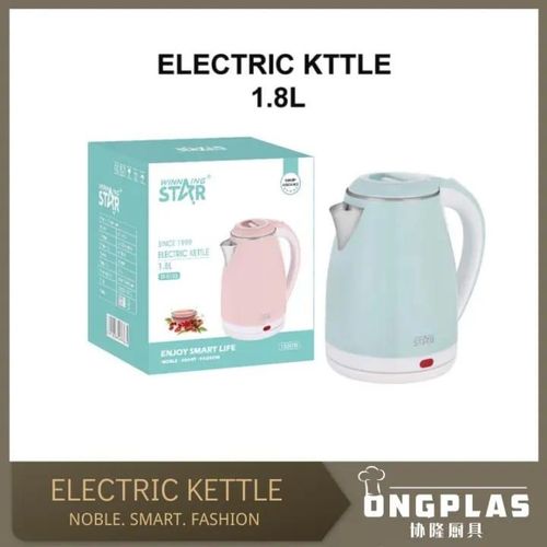 Winningstar 1.8 Litre Quick Boiling Double Layer Stainless Steel Electric Kettle- Multicolor.