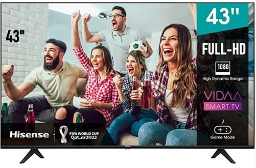 Hisense 43″ Smart TV A4KS Series LED Full HD Smart Vidaa TV With Inbuilt Decoder – Black