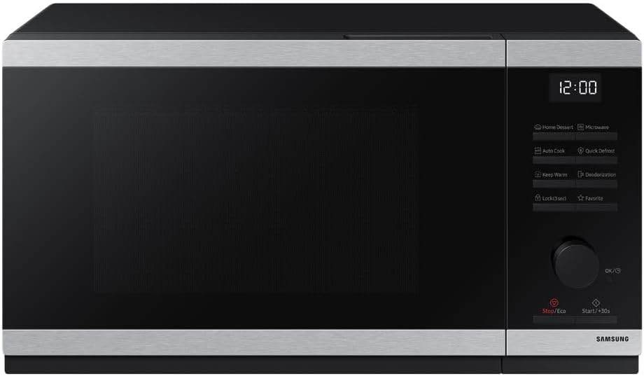 Samsung 23 Litre, Solo Microwave, 800W, Type G, Push Buttons, Stainless Steel, MS23DG4504ATE3
