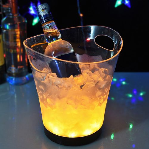5L Led Ice Bucket Color Changing Plastic Champagne Wine Ice Bucket Multi-colours