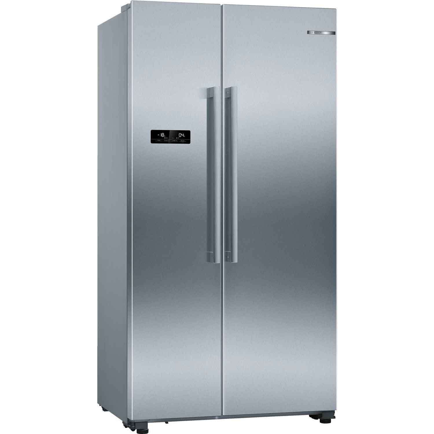 Bosch 616 Litres Fridge, KAN93VIFPG Series 4 - American Side By Side - 178.7 x 90.8 cm - Brushed Steel Anti-Fingerprint