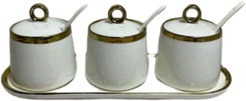 Spice Food Storage Jars Canister Food Storage For Tea, Coffee, Spice Jar- Cream