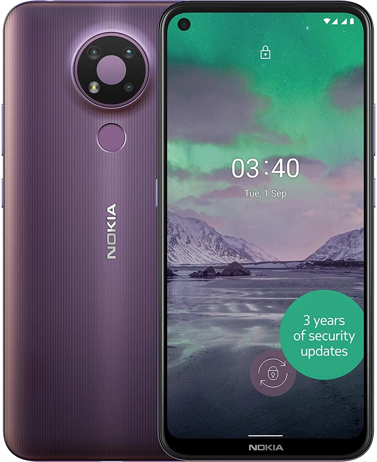 Nokia 3.4 6.39 Inch Android Smartphone with 4GB RAM and 64GB Storage (Dual SIM) - Fjord- Dusk