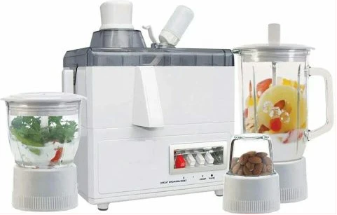 Dsp 4 In1 Glass Food Processor,Extractor,Mixer, Blender-White.