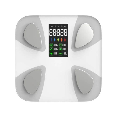 LCD High Accurate Glass Body Fat Analysis Electronic Smart Scale with Display - Body weight, Body Fat, body composition Bathroom Digital Scale