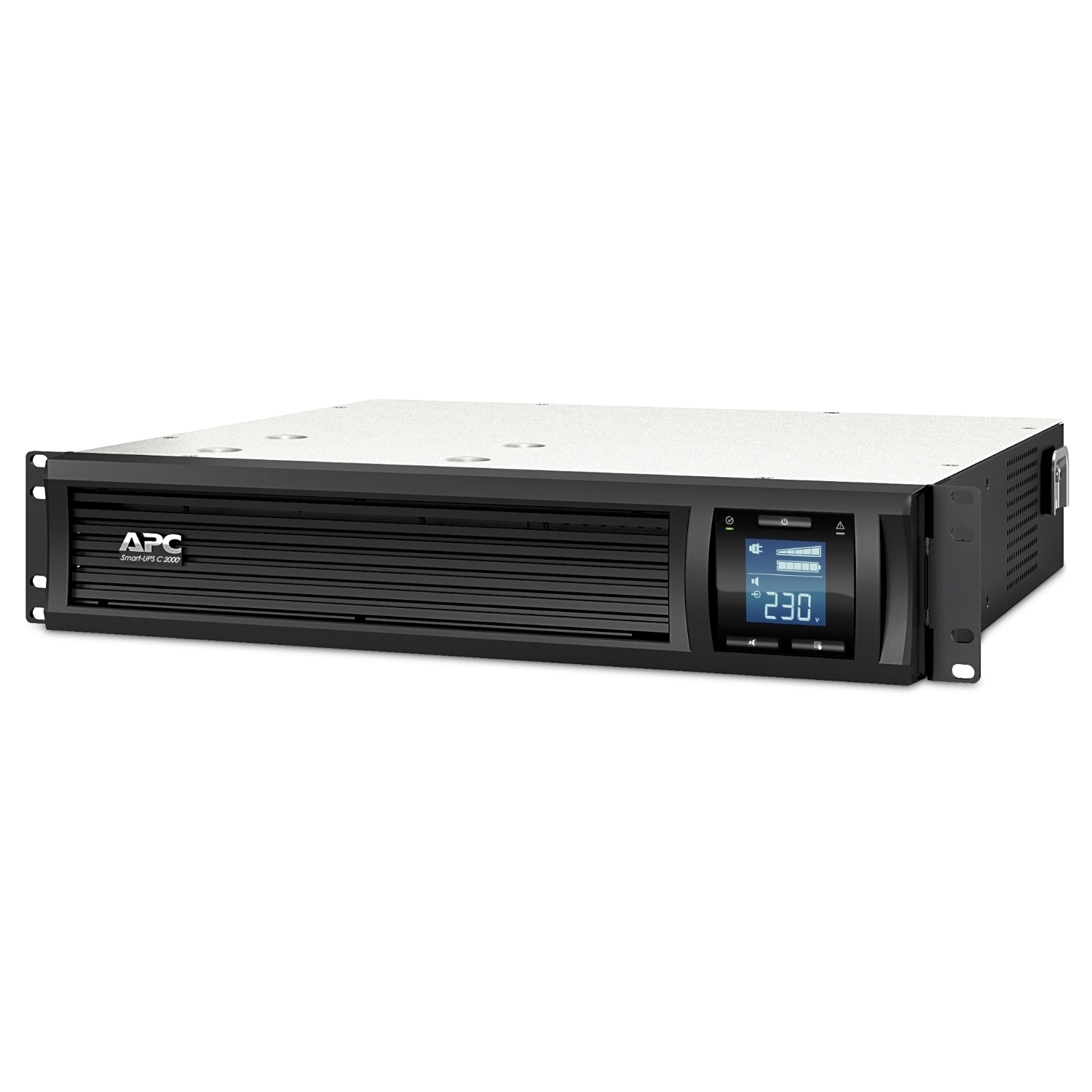 APC 2000VA Smart-UPS C, Line Interactive, 1300W, Rackmount 2U, 230V, 6x IEC C13 outlets, USB and Serial communication, AVR, Graphic LCD SMC2000I-2U