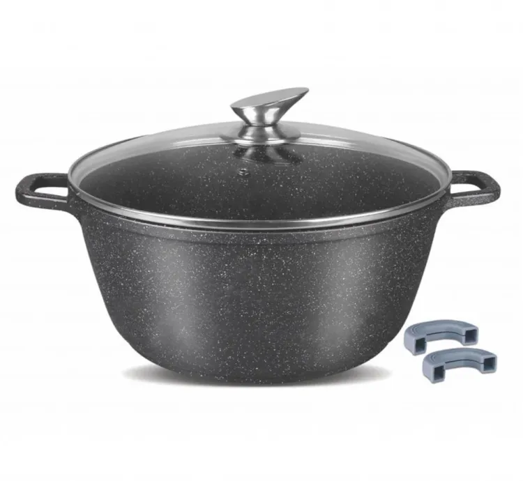 Homeway Marble Casserole Die Cast Aluminium 44CM - HW3655