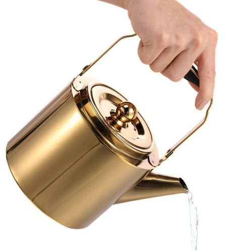 Stainless Steel Tea Pot Water Boiling Kettle 1.8L Large Capacity Tea Kettle Teapot with Removeable Infuser Household Water Pot for Home Office