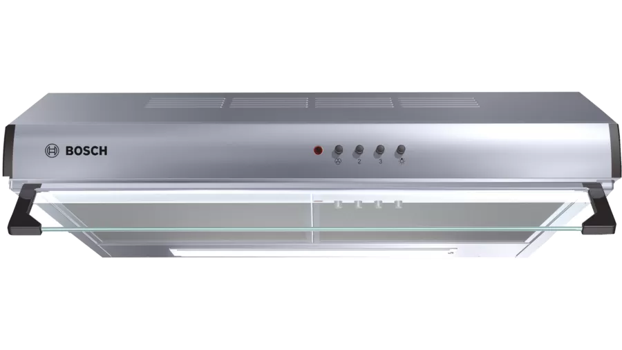 Bosch 60cm Series 4 Under Cabinet Cooker Hood, Kitchen Extractor Fan, DHU665CGB - Stainless Steel