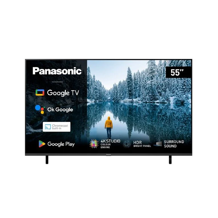 Panasonic 55 Inch LED Google TV TH55MX740M; (4K HDR UHD, HCX Processor, Dolby Atmos, Smart TV, Voice Assistant, Bluetooth, HDMI, USB), Black