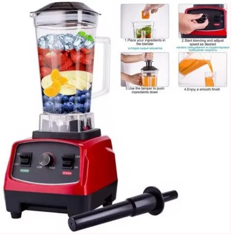 Commercial Blender, Heavy Duty Smoothies, Fruits & Ice Crusher - Red