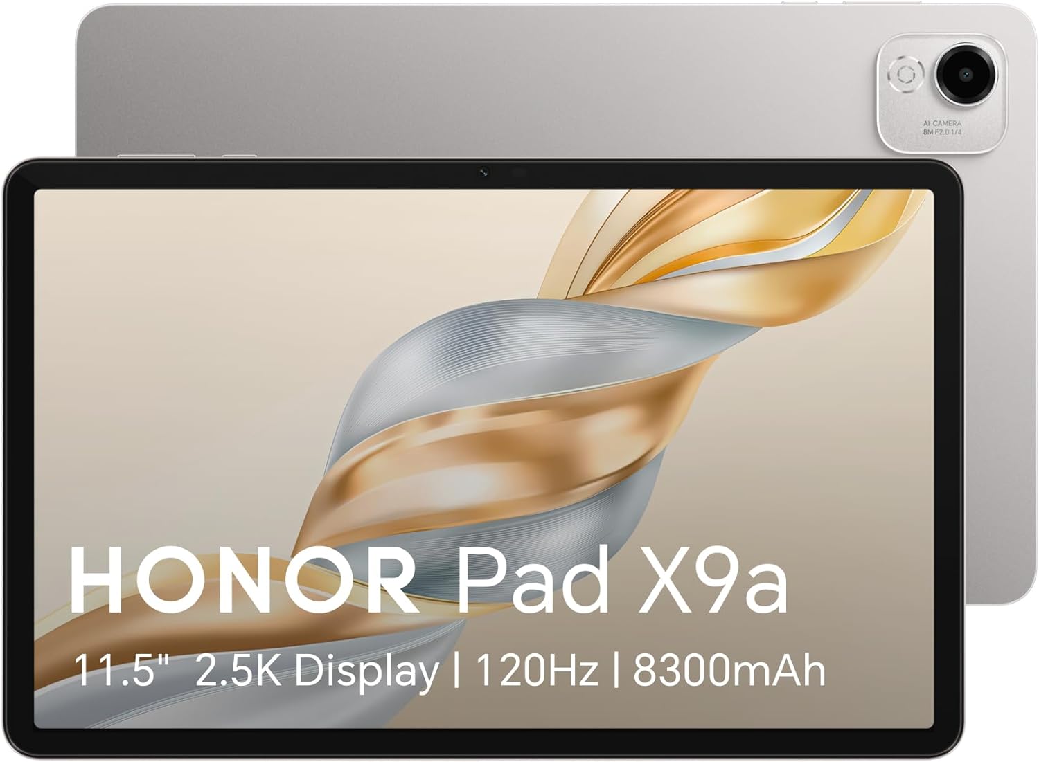 HONOR Pad X9a, 11.5″ 120Hz 2.5K Fullview Display, 8GB RAM, 128GB Storage, 8300mAh Battery, Slim Metal Body, Four Speakers,Android 15,Grey