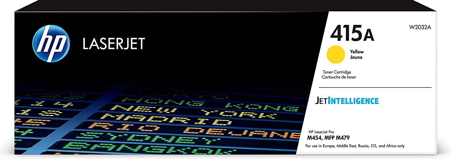 HP 415A Original Laserjet Toner Cartridge, Yellow, Single Pack