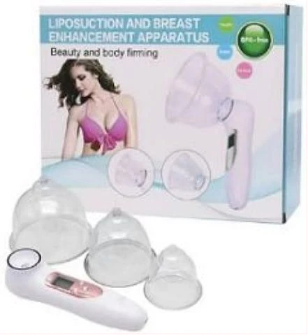 Electric Liposuction And Breast Massager Enhancement Apparatus Chest Massage Stimulator, Bust Lift Up Machine,for Breast Dysplasia, Flat Breasts, Sagging Breasts,Home Breast Care Device -Clear