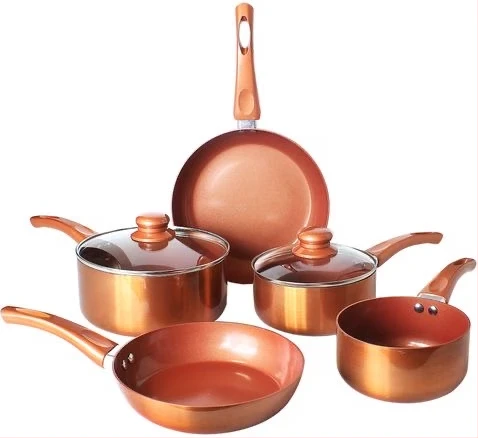 7 Piece Heavy Stainless Steel Saucepans/Cookware,Brown