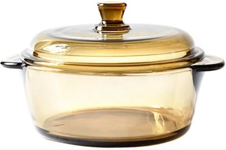 1L Soup Mixing Baking Serving Glass Casserole Dish For Mircowave, Brown