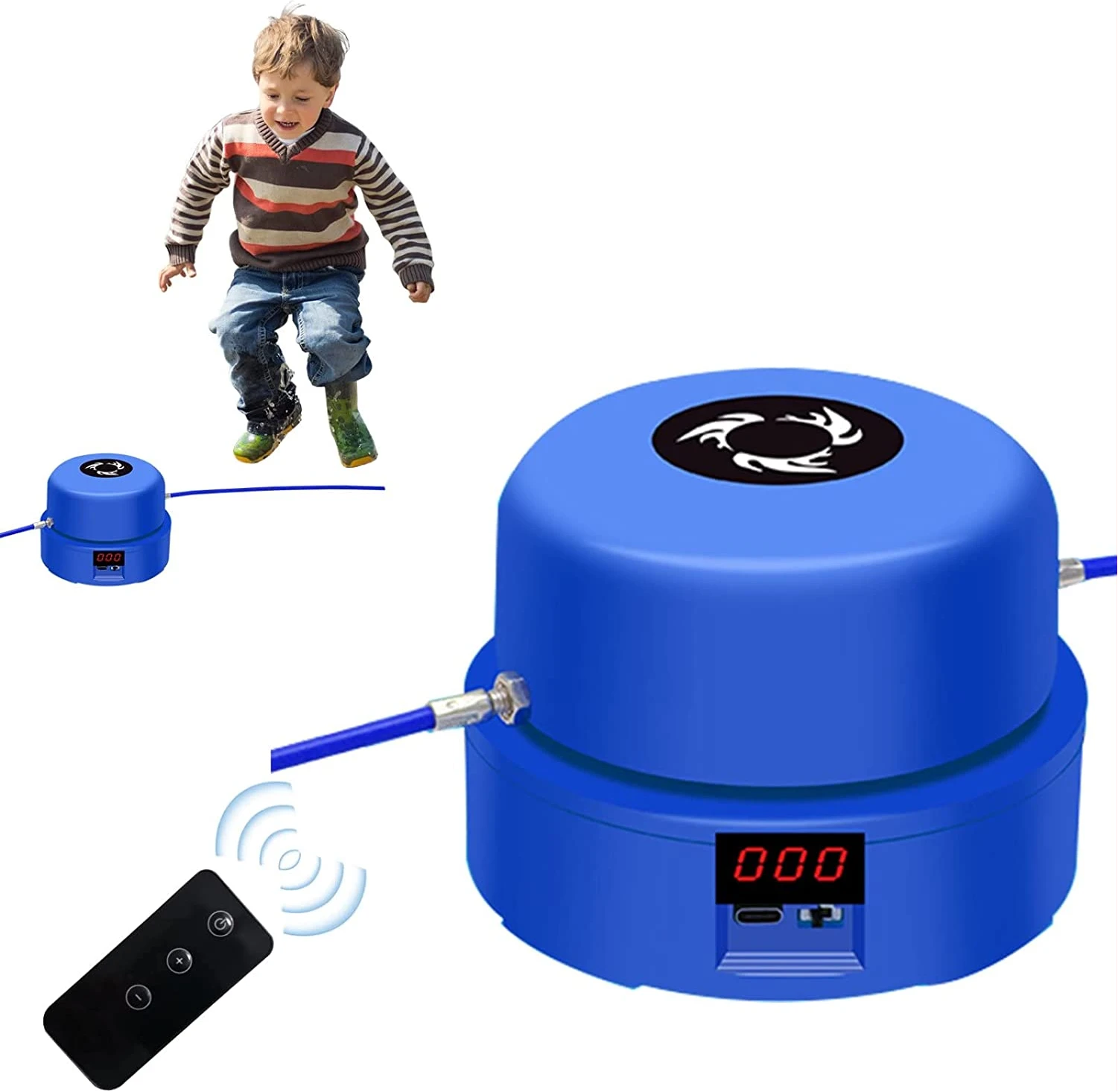 Smart Jump Rope Machine, Electronic Skipping Rope, Indoor/Outdoor Workout Jumping Rope for Women/Men/Boys/Girls, Adjustable Exercise Rope with Remote Control, 10 Speeds & Jump Counter, Rechargeable Gi