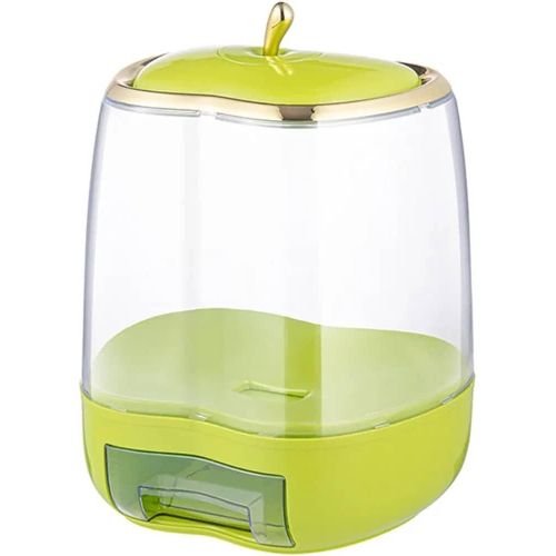 10KG Apple-Shaped Airtight Rice Bucket Sealed Moisture-proof Flour Container Grain Dry Food Dispenser Storage Box Coffee Beans, Insect Repellent, Moisture-proof, Slim, Storage Tank, Kitchen Storage, R