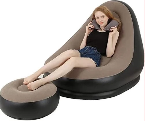 Intex Inflatable Footrest Sofa - Black, Grey