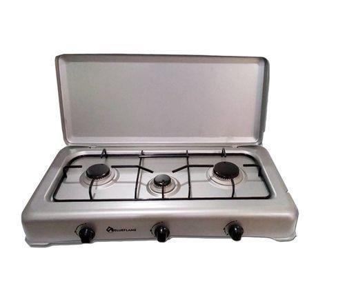 Blueflame Gas Cooker O-300J Triple Gas Top Burner - Grey