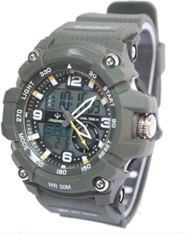 Pasnew Men's Dual Water Proof Watch - Green