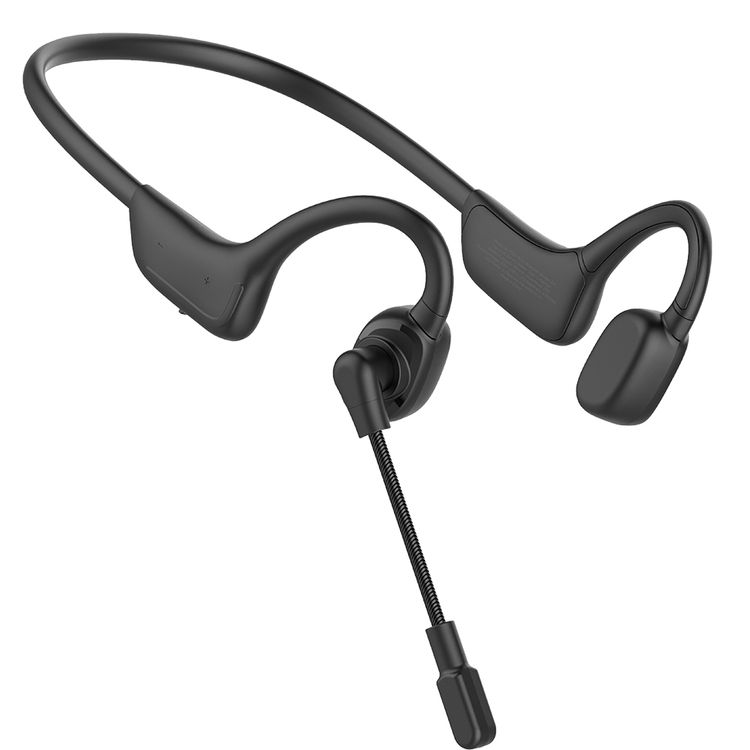 Porodo Vibrix Air Conduction Wireless Headset with Rotating Swivel Microphone, Up to 10 Hours Play Time, 150mAh Battery, Bluetooth Version 5.4, USB-C Charging Port, 1.5 Hours Recharge Time, 15mm Power