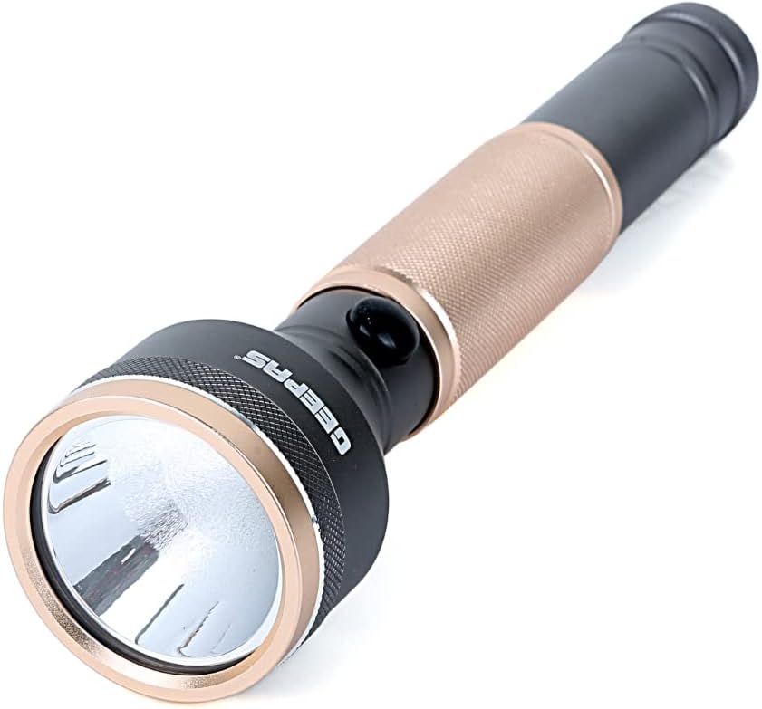Geepas Rechargeable LED Flashlight with Power Bank- GFL4666