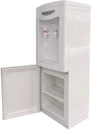 2 Tap Hot And Cold Water Dispenser/cooler With Refrigerator - White