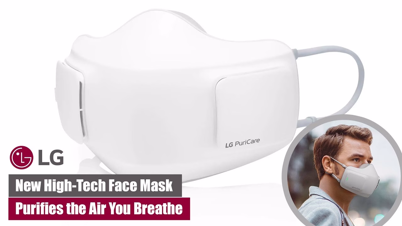 LG AP300AWFA LG PuriCare™ Wearable Air Purifier Advanced Face Mask -White