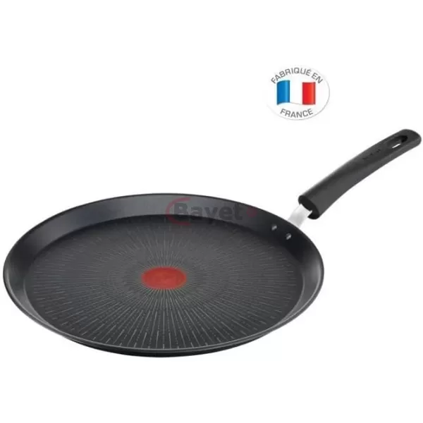 Tefal Unlimited 28cm Non Stick Aluminium Pancake Pan, Induction, G2553902 – Black