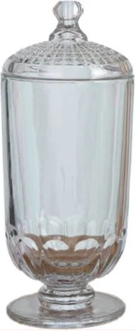 Decorative Center Piece, Cookie, Candy Sugar Bowl Jar Storage Serving Pot-Clear.