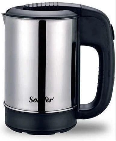 Sonifer 0.5 Litres Stainless Steel Mini Portable Electric Kettle For Travel Hotel Office And Home- Silver