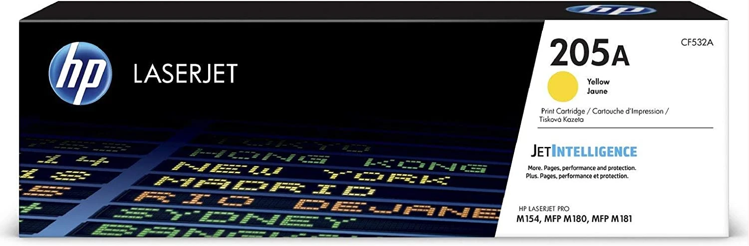 HP 205A LaserJet Toner Cartridge, Yellow, Single Pack