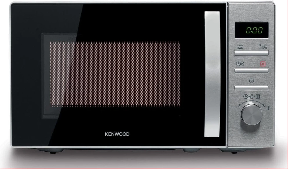 Kenwood 22 - Litres Microwave Oven with Digital Display, 5 Power Levels, Defrost Function, Stainless Steel, Auto Menu, 95 Minutes Timer, Clock Function 700W MWM22BK Black/Silver