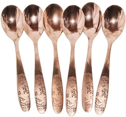 Tea Spoons, 6pcs - Copper