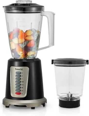 Saachi NL-BL-4394-BK 2-in-1 Blender/Grinder with Unbreakable Jar, Black