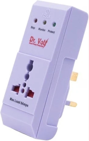 Dr. Volt TV Guard IQ-TP6UK-ECO; 80-255V, 6 Amps, Microprocessor Power Surge Protector Based-Eco Model - Green