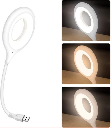 USB Smart Voice Control Led Table Lamp For Bedroom Living Room Office Desk Lamp Intelligent Voice Night Light- White