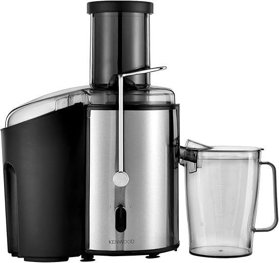 KENWOOD Accent Collection Juice Extractor with 75mm Wide Feed Tube, 800W Stainless Steel Juicer, 2 Speed, Transparent Juice Jug, Pulp Container, Anti Drip for Home, Office, Restaurant & Cafeteria JEM0