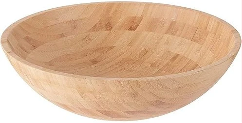 Bamboo 25Cm Bamboo Fruit Salad Serving Bowl Dish-Brown.